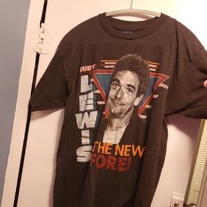 Vintage Huey Lewis Graphic Tee - Large Black